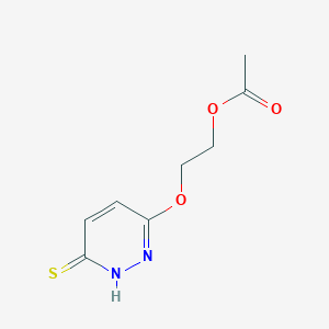 2-[(6-sulfanylidene-1H-pyridazin-3-yl)oxy]ethyl acetate