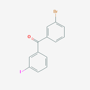 molecular formula C13H8BrIO B1292215 3-溴-3'-碘二苯甲酮 CAS No. 890098-12-1