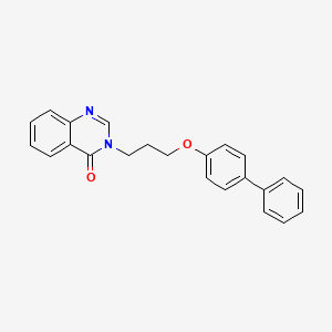 molecular formula C23H20N2O2 B12922156 4(3H)-Quinazolinone, 3-(3-((1,1'-biphenyl)-4-yloxy)propyl)- CAS No. 138841-16-4