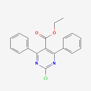 molecular formula C19H15ClN2O2 B12922165 Ethyl 2-chloro-4,6-diphenylpyrimidine-5-carboxylate CAS No. 113271-90-2