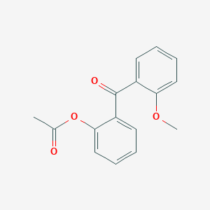 molecular formula C16H14O4 B1292219 2-乙酰氧基-2'-甲氧基二苯甲酮 CAS No. 890098-81-4