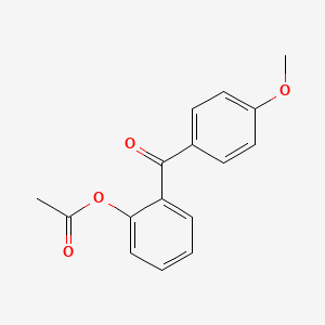 molecular formula C16H14O4 B1292221 2-乙酰氧基-4'-甲氧基二苯甲酮 CAS No. 890098-85-8