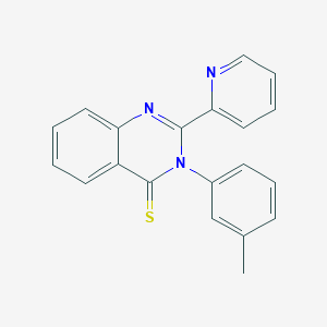 molecular formula C20H15N3S B12922214 4(3H)-Quinazolinethione, 3-(3-methylphenyl)-2-(2-pyridinyl)- CAS No. 61351-65-3