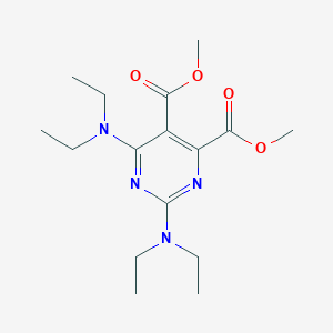 molecular formula C16H26N4O4 B12922226 Dimethyl 2,6-bis(diethylamino)pyrimidine-4,5-dicarboxylate CAS No. 65908-11-4