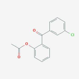 molecular formula C15H11ClO3 B1292223 2-Acetoxy-3'-chlorobenzophenone CAS No. 890099-10-2