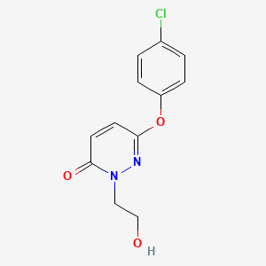 3(2H)-Pyridazinone, 6-(4-chlorophenoxy)-2-(2-hydroxyethyl)-