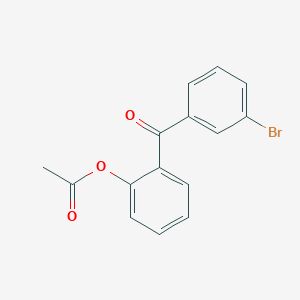 molecular formula C15H11BrO3 B1292225 2-乙酰氧基-3'-溴二苯甲酮 CAS No. 890099-19-1