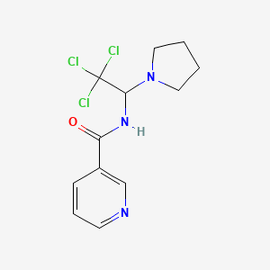 N-[2,2,2-Trichloro-1-(pyrrolidin-1-yl)ethyl]pyridine-3-carboxamide