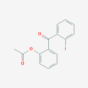 molecular formula C15H11IO3 B1292226 2-乙酰氧基-2'-碘二苯甲酮 CAS No. 890099-22-6