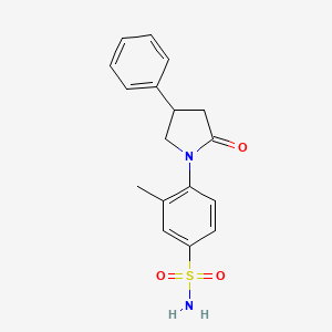 3-Methyl-4-(2-oxo-4-phenylpyrrolidin-1-yl)benzenesulfonamide