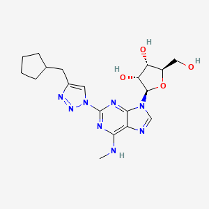 2-[4-(Cyclopentylmethyl)-1H-1,2,3-triazol-1-yl]-N-methyladenosine