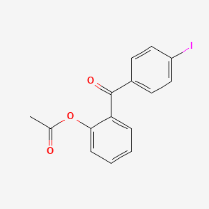 molecular formula C15H11IO3 B1292228 2-乙酰氧基-4'-碘苯甲酮 CAS No. 890099-28-2