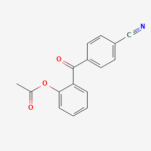 molecular formula C16H11NO3 B1292229 2-乙酰氧基-4'-氰基二苯甲酮 CAS No. 890099-34-0