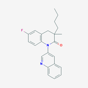 molecular formula C23H23FN2O B12922299 3-Butyl-6-fluoro-3-methyl-3,4-dihydro-2H-[1,3'-biquinolin]-2-one CAS No. 918645-99-5