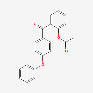 molecular formula C21H16O4 B1292231 2-Acetoxy-4'-phenoxybenzophenone CAS No. 890098-30-3