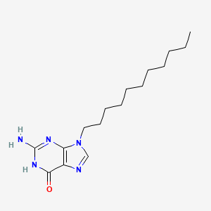 molecular formula C16H27N5O B12922315 2-Amino-9-undecyl-3,9-dihydro-6h-purin-6-one CAS No. 34396-82-2