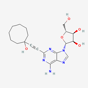 (2R,3R,4S,5R)-2-(6-Amino-2-((1-hydroxycyclooctyl)ethynyl)-9H-purin-9-yl)-5-(hydroxymethyl)tetrahydrofuran-3,4-diol