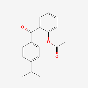 molecular formula C18H18O3 B1292233 2-乙酰氧基-4'-异丙基苯甲酮 CAS No. 890098-36-9