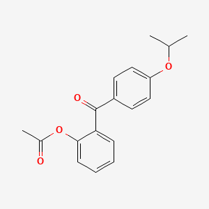 molecular formula C18H18O4 B1292234 2-乙酰氧基-4'-异丙氧基二苯甲酮 CAS No. 890098-38-1