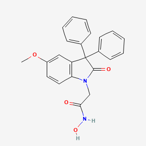 5-Methoxy-3,3-diphenyl-2-oxoindoline-1-acetohydroxamic acid