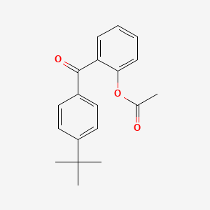 molecular formula C19H20O3 B1292235 2-乙酰氧基-4'-叔丁基二苯甲酮 CAS No. 890098-40-5
