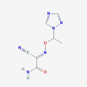 N-(1-(1H-1,2,4-Triazol-1-yl)ethoxy)-2-amino-2-oxoacetimidoyl cyanide