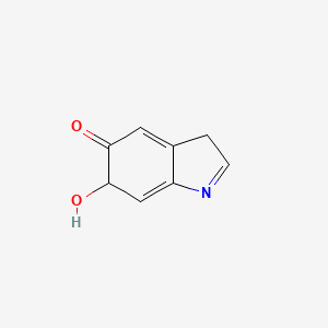 molecular formula C8H7NO2 B12922371 6-Hydroxy-3,6-dihydro-5H-indol-5-one 