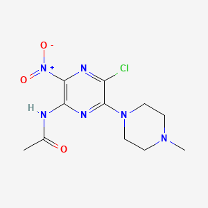 N-(5-Chloro-6-(4-methylpiperazin-1-yl)-3-nitropyrazin-2-yl)acetamide