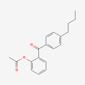 molecular formula C19H20O3 B1292238 2-乙酰氧基-4'-丁基苯甲酮 CAS No. 890098-44-9