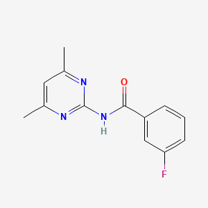 molecular formula C13H12FN3O B12922393 N-(4,6-dimethylpyrimidin-2-yl)-3-fluorobenzamide CAS No. 712285-63-7