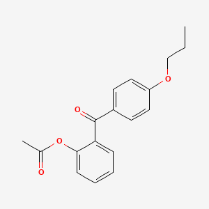 molecular formula C18H18O4 B1292240 2-Acetoxy-4'-propoxybenzophenone CAS No. 890098-54-1