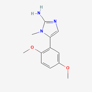 molecular formula C12H15N3O2 B12922414 5-(2,5-dimethoxyphenyl)-1-methyl-1H-imidazol-2-amine CAS No. 918801-72-6