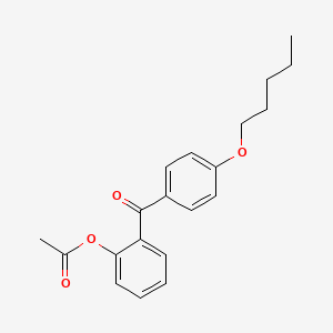 molecular formula C20H22O4 B1292242 2-Acetoxy-4'-pentyloxybenzophenone CAS No. 890098-58-5