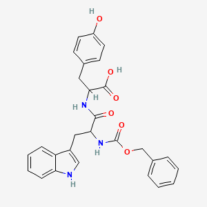 3-(4-hydroxyphenyl)-2-[[3-(1H-indol-3-yl)-2-phenylmethoxycarbonylamino-propanoyl]amino]propanoic acid