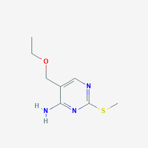 molecular formula C8H13N3OS B12922424 5-(Ethoxymethyl)-2-(methylsulfanyl)pyrimidin-4-amine CAS No. 774-75-4