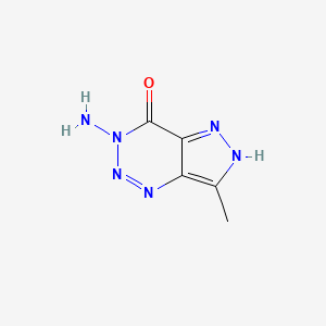 molecular formula C5H6N6O B12922448 3-Amino-7-methyl-2,3-dihydro-4h-pyrazolo[4,3-d][1,2,3]triazin-4-one CAS No. 28668-13-5