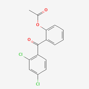 molecular formula C15H10Cl2O3 B1292245 2-Acetoxy-2',4'-dichlorobenzophenone CAS No. 890098-78-9