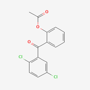 molecular formula C15H10Cl2O3 B1292246 2-Acetoxy-2',5'-dichlorobenzophenone CAS No. 890098-80-3