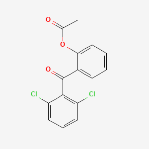 molecular formula C15H10Cl2O3 B1292247 2-乙酰氧基-2',6'-二氯二苯甲酮 CAS No. 890098-82-5