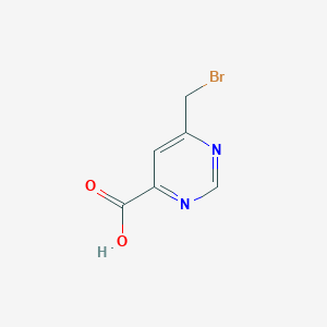 molecular formula C6H5BrN2O2 B12922483 6-(Bromomethyl)pyrimidine-4-carboxylic acid CAS No. 920760-21-0