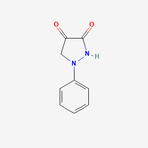 molecular formula C9H8N2O2 B12922500 1-Phenylpyrazolidine-3,4-dione 