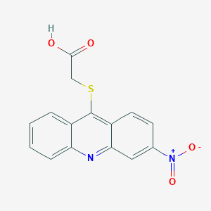 molecular formula C15H10N2O4S B12922522 [(3-Nitroacridin-9-yl)sulfanyl]acetic acid CAS No. 124330-40-1