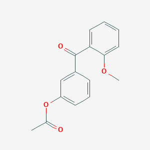 molecular formula C16H14O4 B1292254 3-乙酰氧基-2'-甲氧基二苯甲酮 CAS No. 890099-24-8