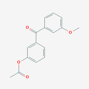 molecular formula C16H14O4 B1292255 3-Acetoxy-3'-methoxybenzophenone CAS No. 890099-27-1