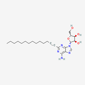 (2R,3R,4S,5R)-2-(6-amino-2-tetradec-1-ynylpurin-9-yl)-5-(hydroxymethyl)oxolane-3,4-diol