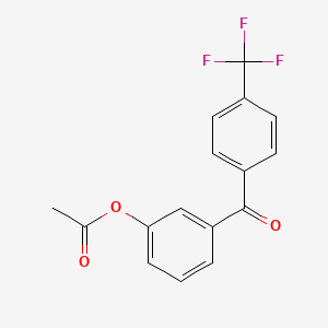 molecular formula C16H11F3O3 B1292256 3-Acetoxy-4'-trifluorobenzophenone CAS No. 890099-43-1