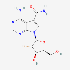 4-Amino-7-(3-bromo-4-hydroxy-5-hydroxymethyl-tetrahydro-furan-2-yl)-7H-pyrrolo(2,3-d)pyrimidine-5-carboxylic acid amide