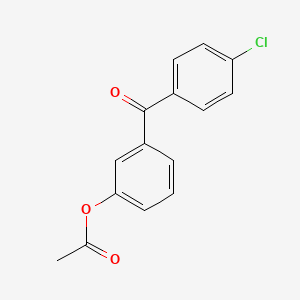 molecular formula C15H11ClO3 B1292259 3-乙酰氧基-4'-氯苯甲酮 CAS No. 890099-55-5