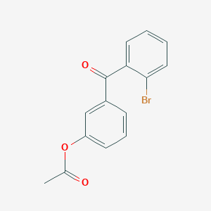 molecular formula C15H11BrO3 B1292260 3-Acetoxy-2'-bromobenzophenone CAS No. 890099-57-7