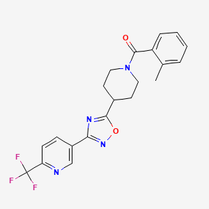 5-(5-[1-(2-Methylbenzoyl)piperidin-4-YL]-1,2,4-oxadiazol-3-YL)-2-(trifluoromethyl)pyridine